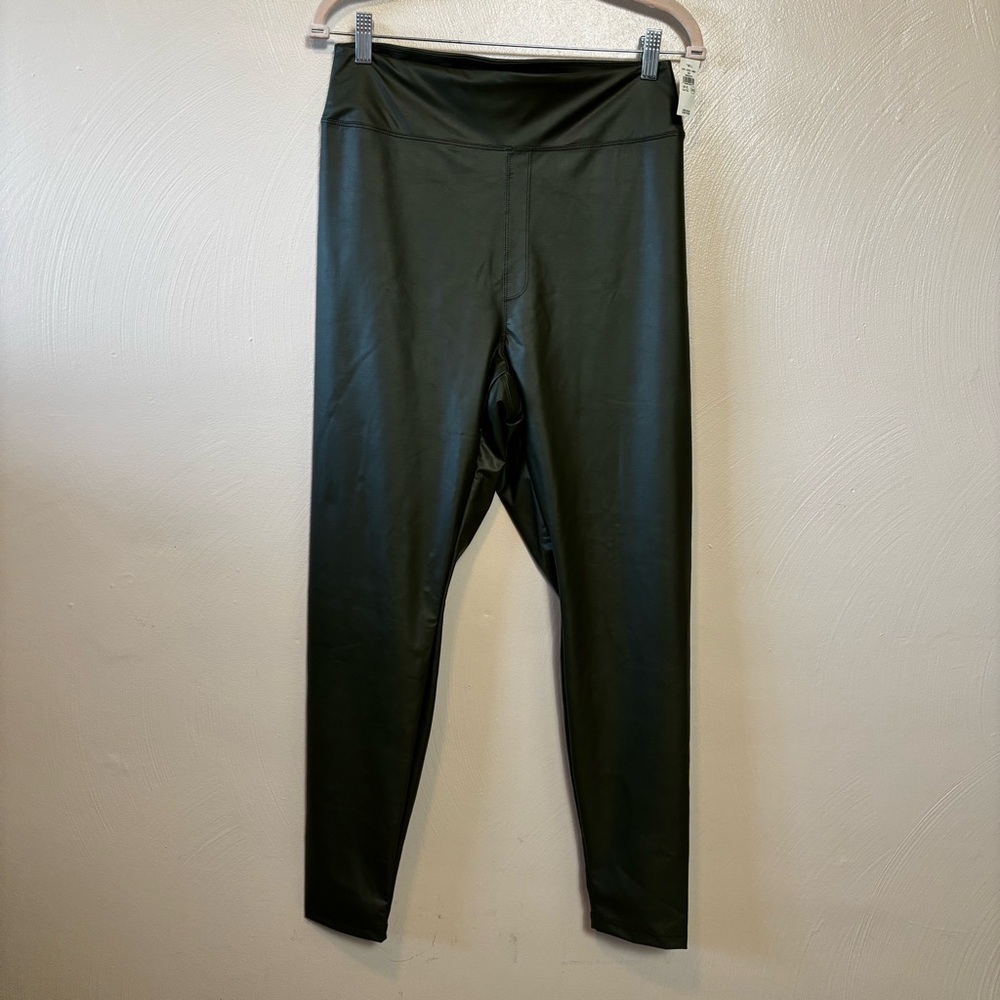 NWT Offline By Aerie Real Luxe Faux Leather Legging‎ Olive Green XL